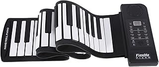 Bewinner New Portable 61-Keys Soft Silicone Piano Keyboard, Roll Up Flexible Electronic Digital Music Keyboard with 128 Tones,128 Rhythm, 45 Demo Songs for Children Beginners,