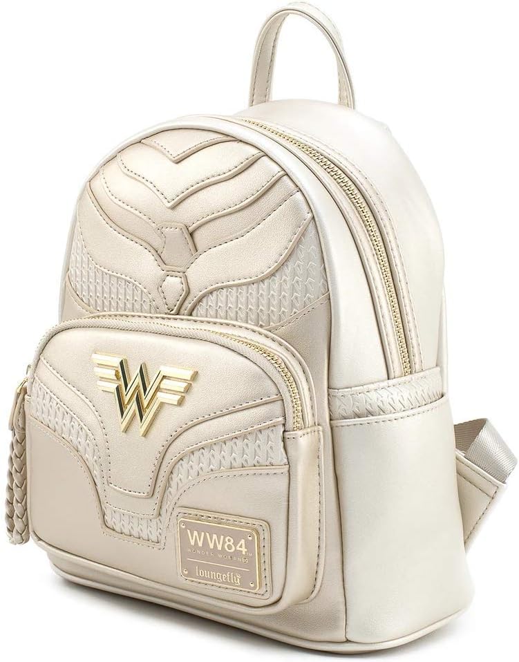 Loungefly x DC Comics Wonder Woman 1984 Cosplay Mini Backpack (One Size, Gold)