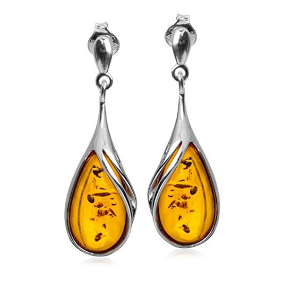 Amazon | Ian and Valeri Co. 琥珀スターリングシルバー クラシック