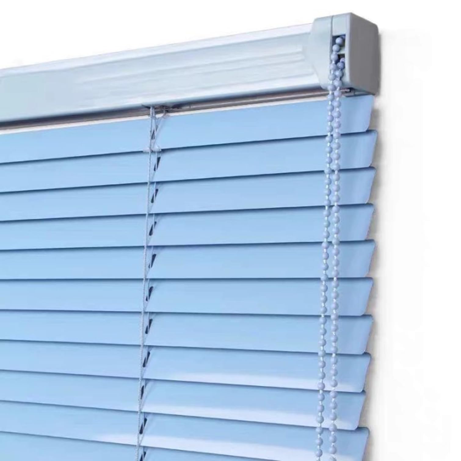 Nianxinn Blue/Light Aluminium Metal Venetian Blinds, Windows Shutters For Privacy Home Offices Blinds,Easy Fit 25Mm Slat Shade Window Curtains, Adjustment,Width X Height (110Cm X 180Cm(43In X 71In)