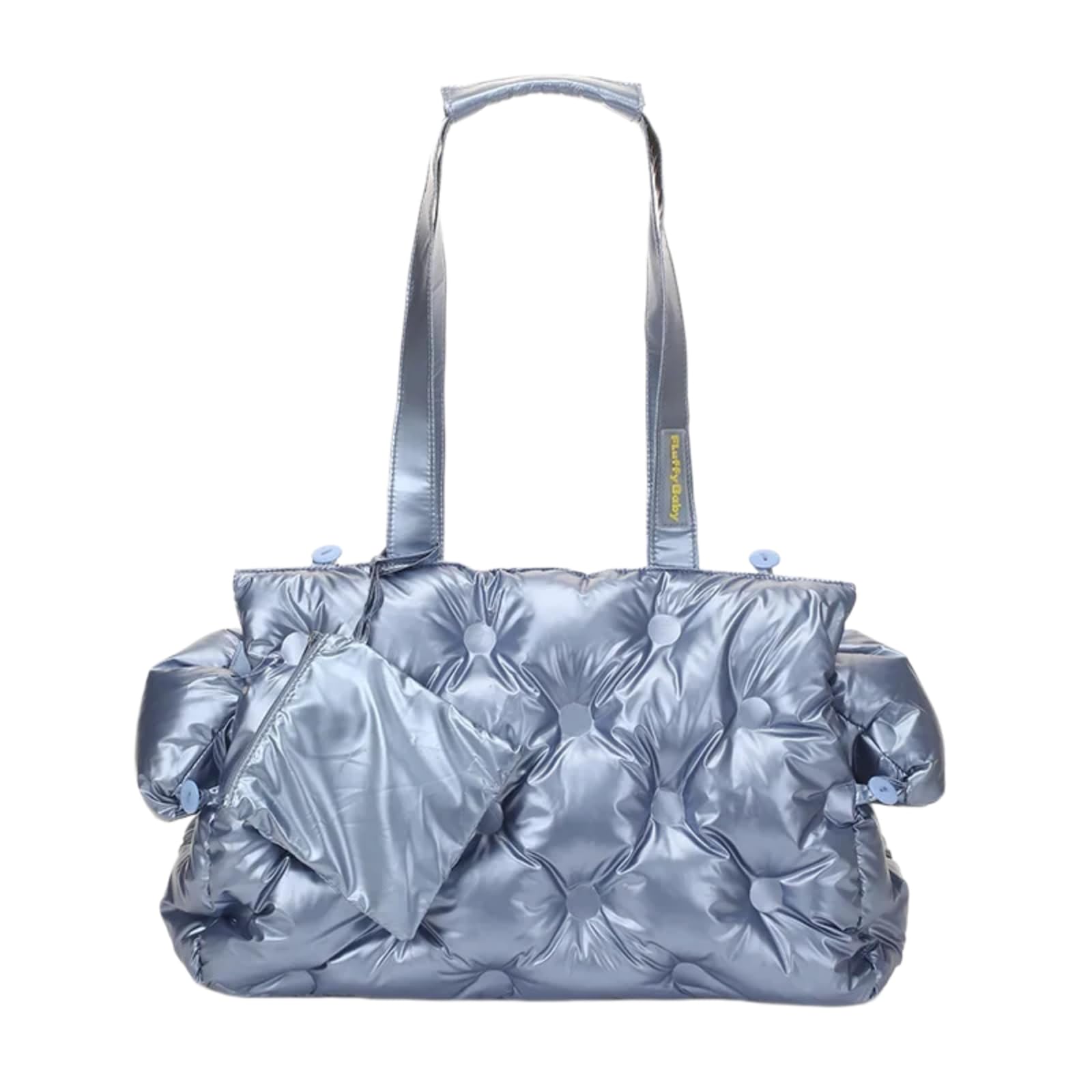 Haustier Reisetasche Weiche wasserdichte Tragetasche Für Katzen Und Hunde, Eine Schulter Blase Bequeme Outdoor & Auto Reisen-Pearl White-40x19x27cm