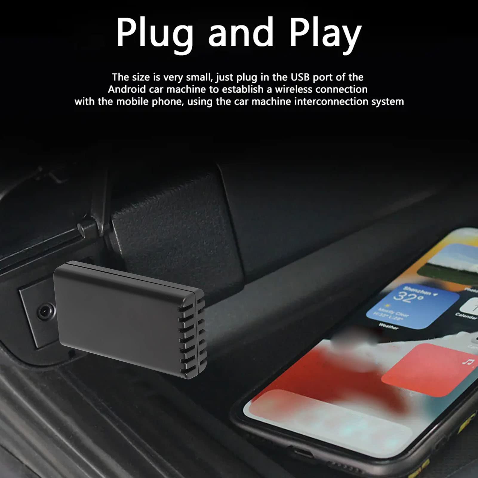 Acouto Adapter do Telefonu Samochodowego dla Systemu IOS Podłączony do Bezprzewodowego Inteligentnego Systemu Odtwarzania Elektronika Samochodowa Akcesoria Zasilania Telefonu Podłączanego