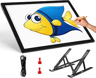 Rechargeable A4 LED Light Pad，VKTEKLAB Tracing Light Box with Foldable Stand, 3500 LUX, 5-Level Brightness, Type-c Charging Port, Wireless Light Board Box for Tracing, Diamond Painting, Weeding Vinyl