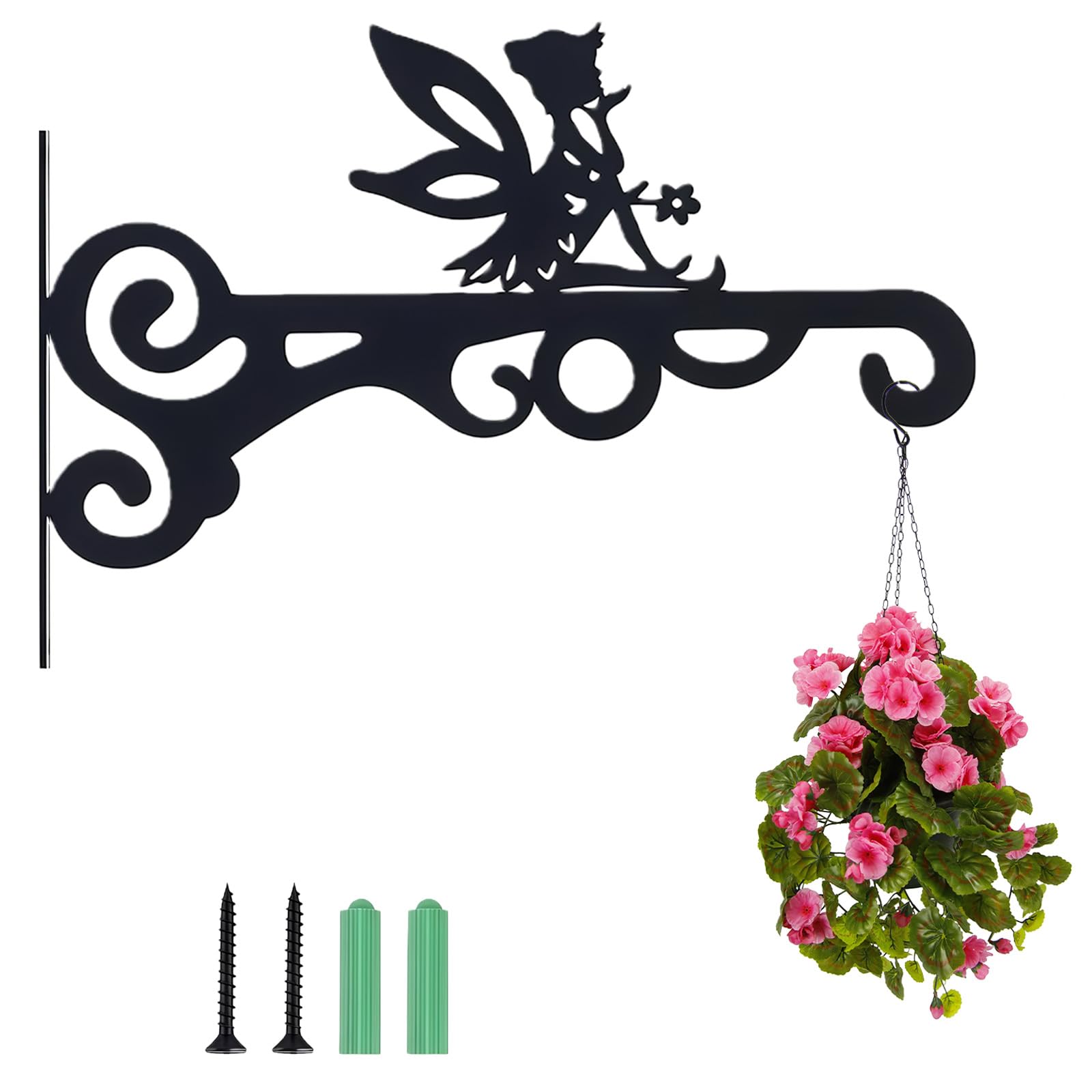 AWSOLAR Metal Blumenampel Halterung, Robuste Wandhaken Blumenampel