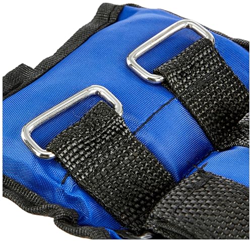 Image of Btag Solid Neoprene Ankle & Wrist Weights (1 kg x 2 Pcs) | Adjustable Strap | Unisex Leg & Arm Weight Cuffs for Gym, Workout & Training (Blue)
