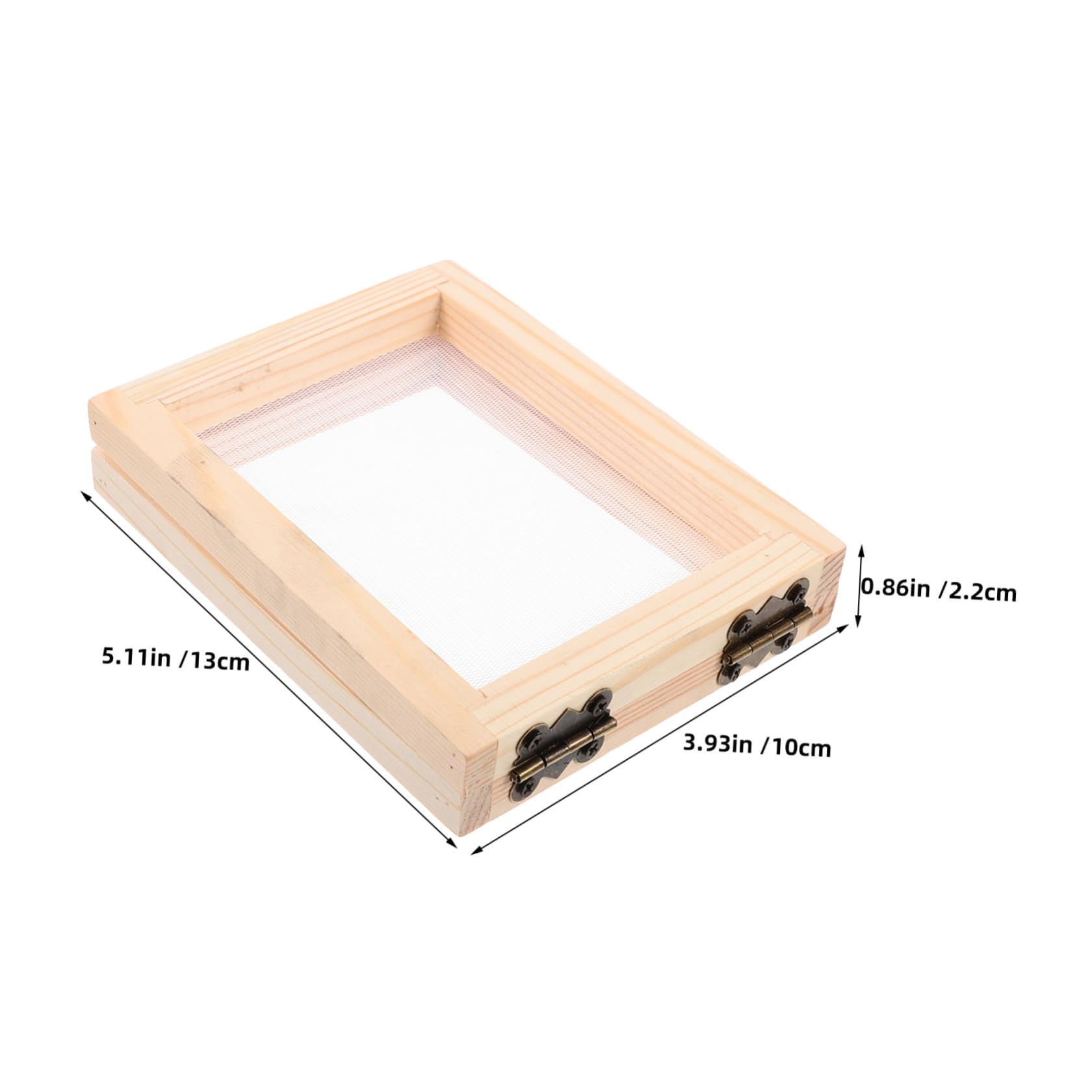 TOMETURE Set di 4 Telai in Legno 10X13X2,2 CM per Fabbricazione della Carta Rete, Utilizzabile per Attività Creative in Asilo Nido e Progetti Fiori Secchi
