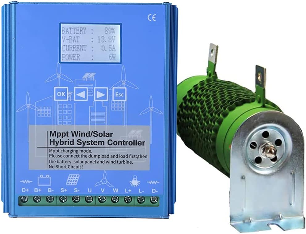1600W Wind&Solar Hybrid System MPPT Charge Controller 600W Solar Controller 1000w Wind Turbine 12V 24V Auto Regulator Home Use Wind Generator