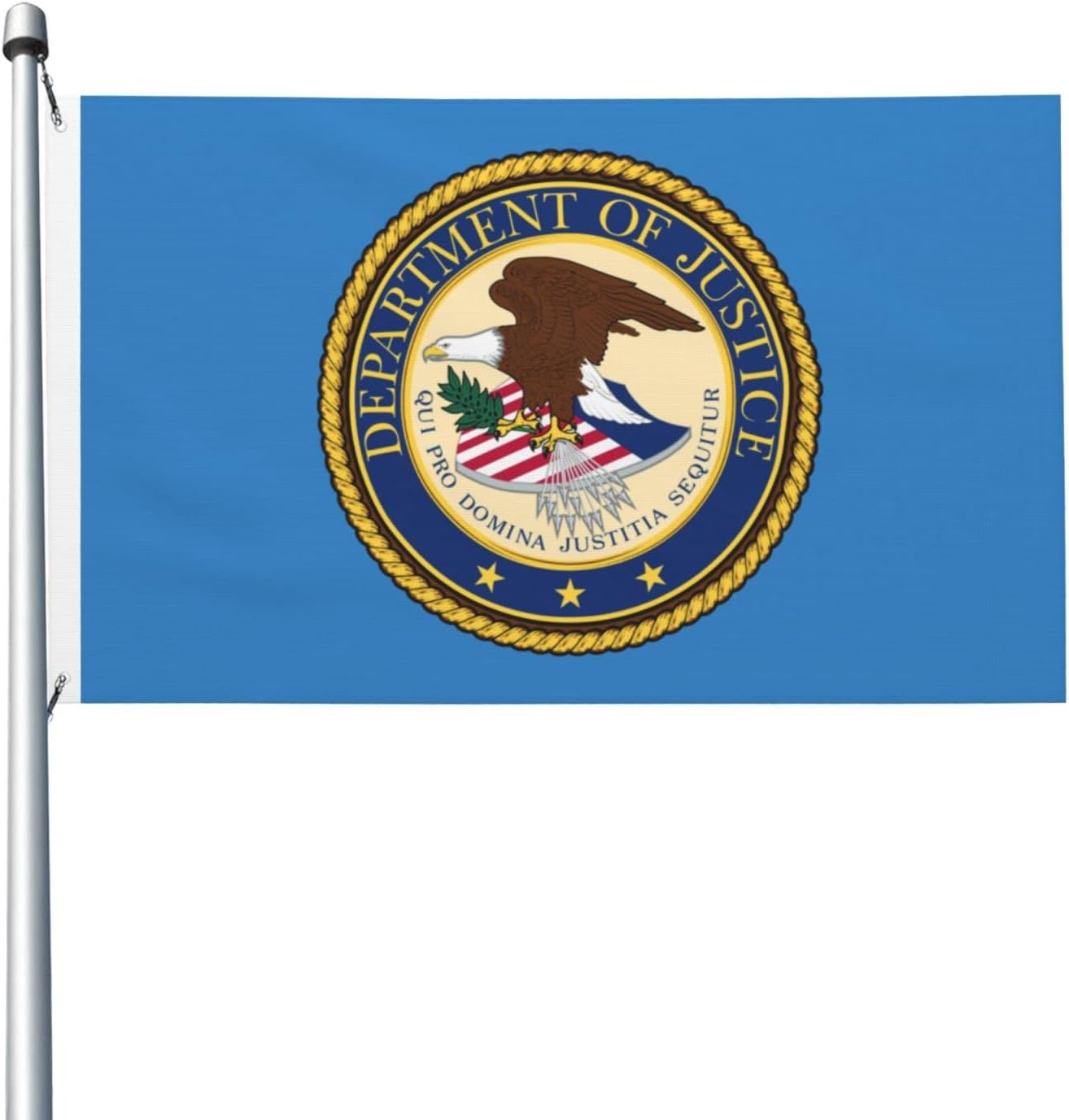 Seal of The United States Department of Justice 3X5 Ft Flag Double Sided Decor Banner Garden Flag for Outside Room Indoor