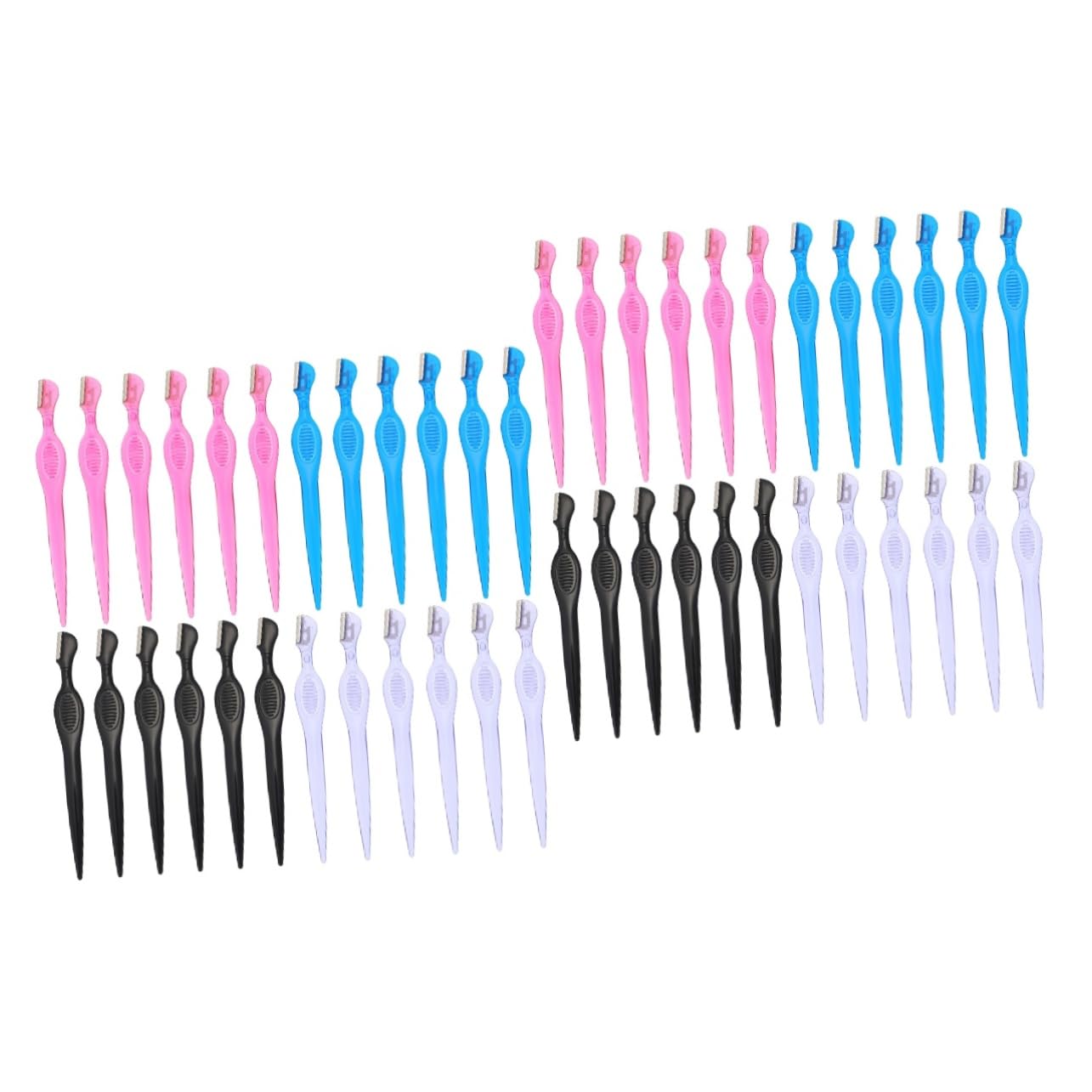 FRCOLOR 48stücke Tragbare Augenbrauenrasierer Mit Edelstahlklingen Präzise Gesichts Und Haarentfernung Für Augenbrauen Lippen Und Mehr Bunten Farben