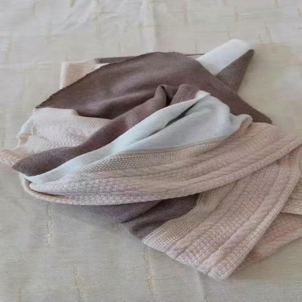 180 * 80cm Écharpe d'hiver en Cachemire pour Femme, châle tricoté, Chaud et Doux, pour Le Ski en Plein air, avec Coutures Tendance