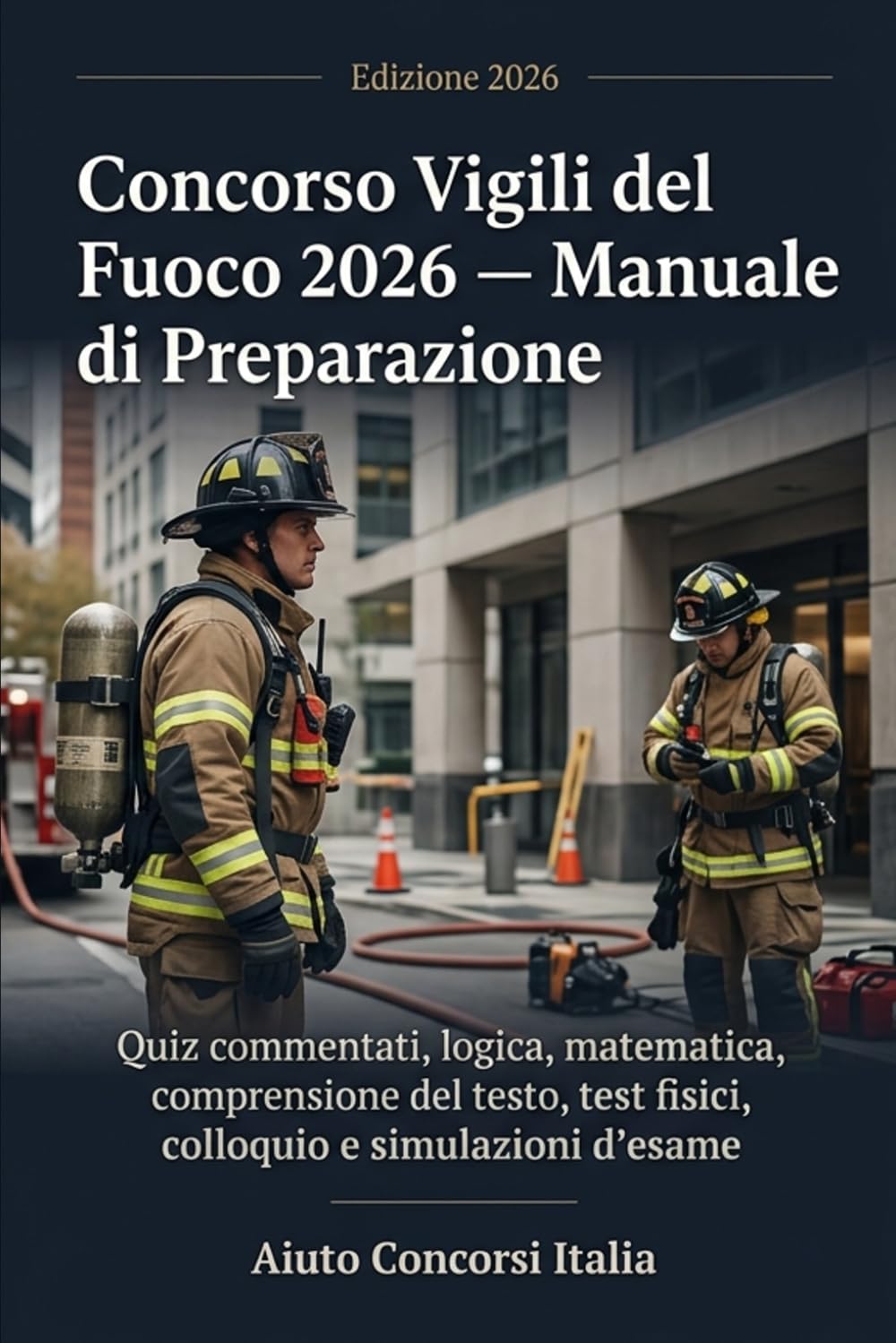 Concorso Vigili del Fuoco 2026 — Manuale di Preparazione: Quiz commentati, logica, matematica, comprensione del testo, test fisici, colloquio e simulazioni d'esame