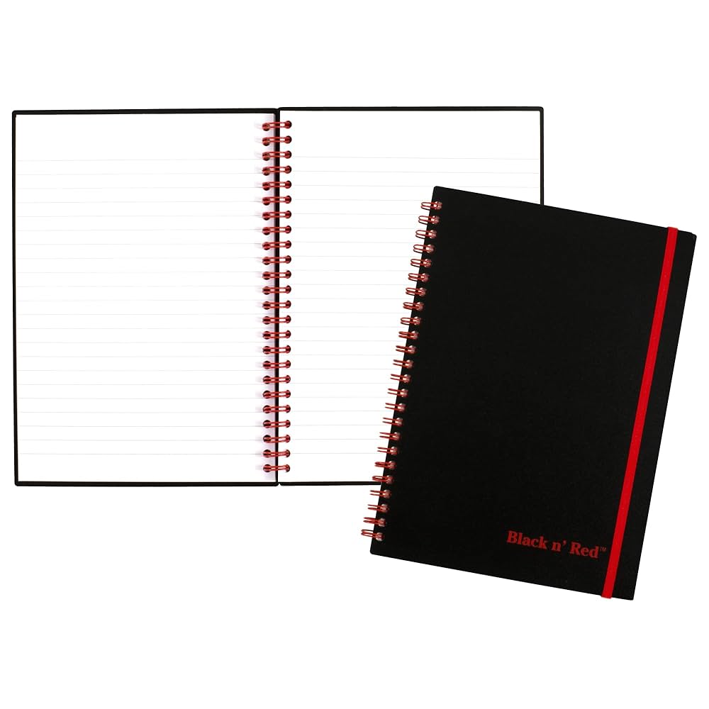 Amazon.com : Black n' Red Notebook, Business Journal, 8-1/4