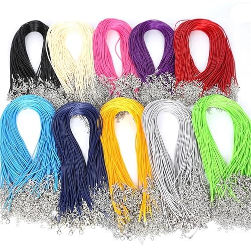 Cordon cordon 100 pcs coton ciré violet 2mm avec fermoir pour création bijoux DIY