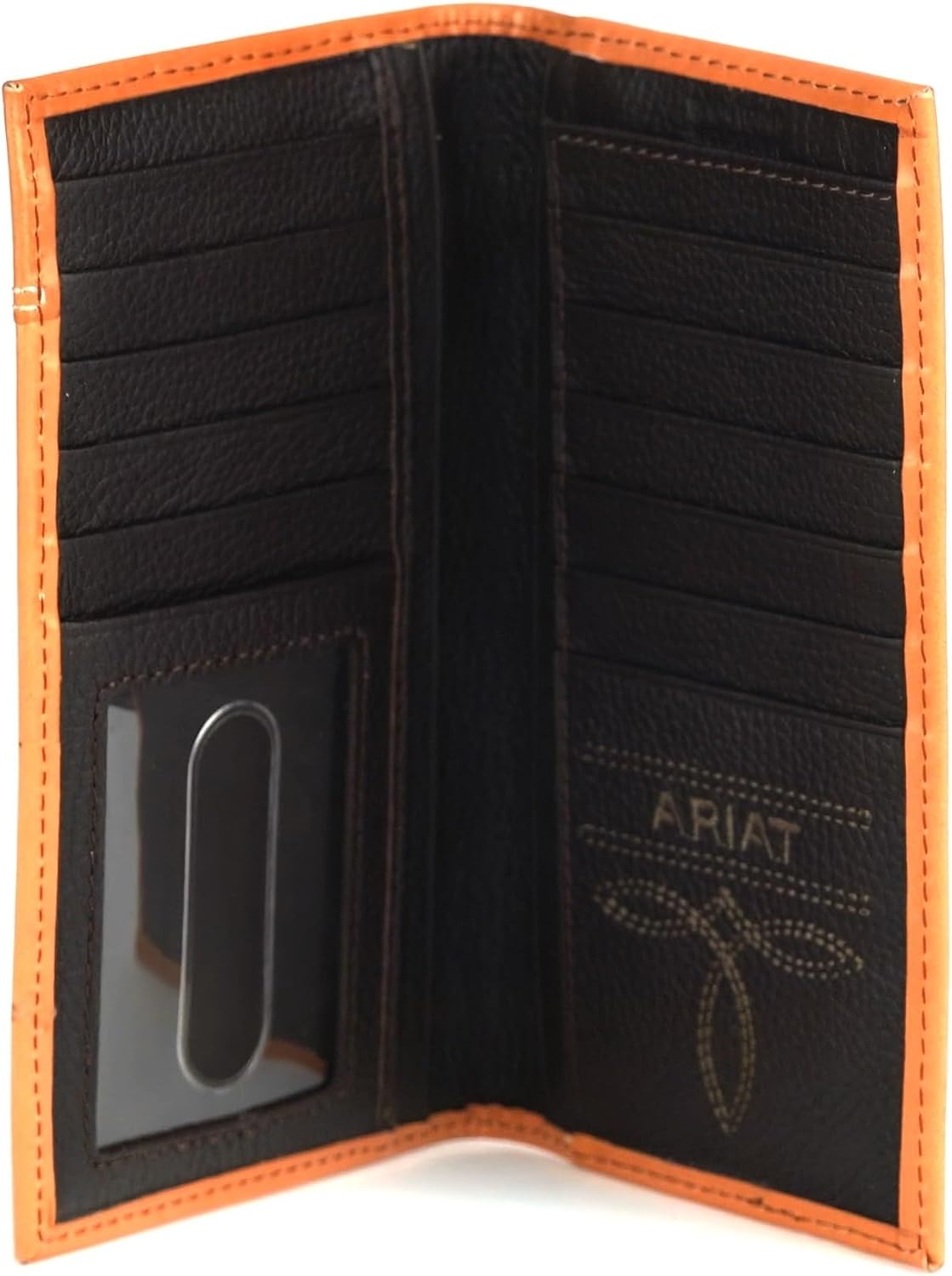 ARIAT Calf Hair Basketweave Rodeo Wallet, Natural - Image 4