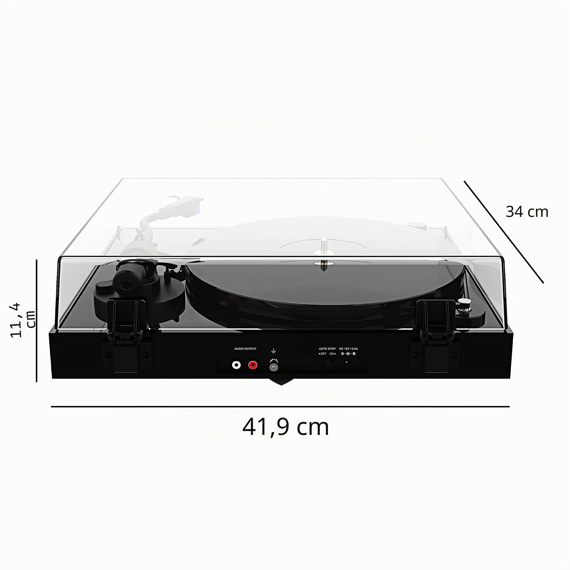 Fluance RT85N Reference High Fidelity Vinyl Turntable Record Player with Nagaoka MP-110 Cartridge, Acrylic Platter, Speed Control Motor High Mass MDF Wood Plinth Vibration Isolation Feet - Piano Black