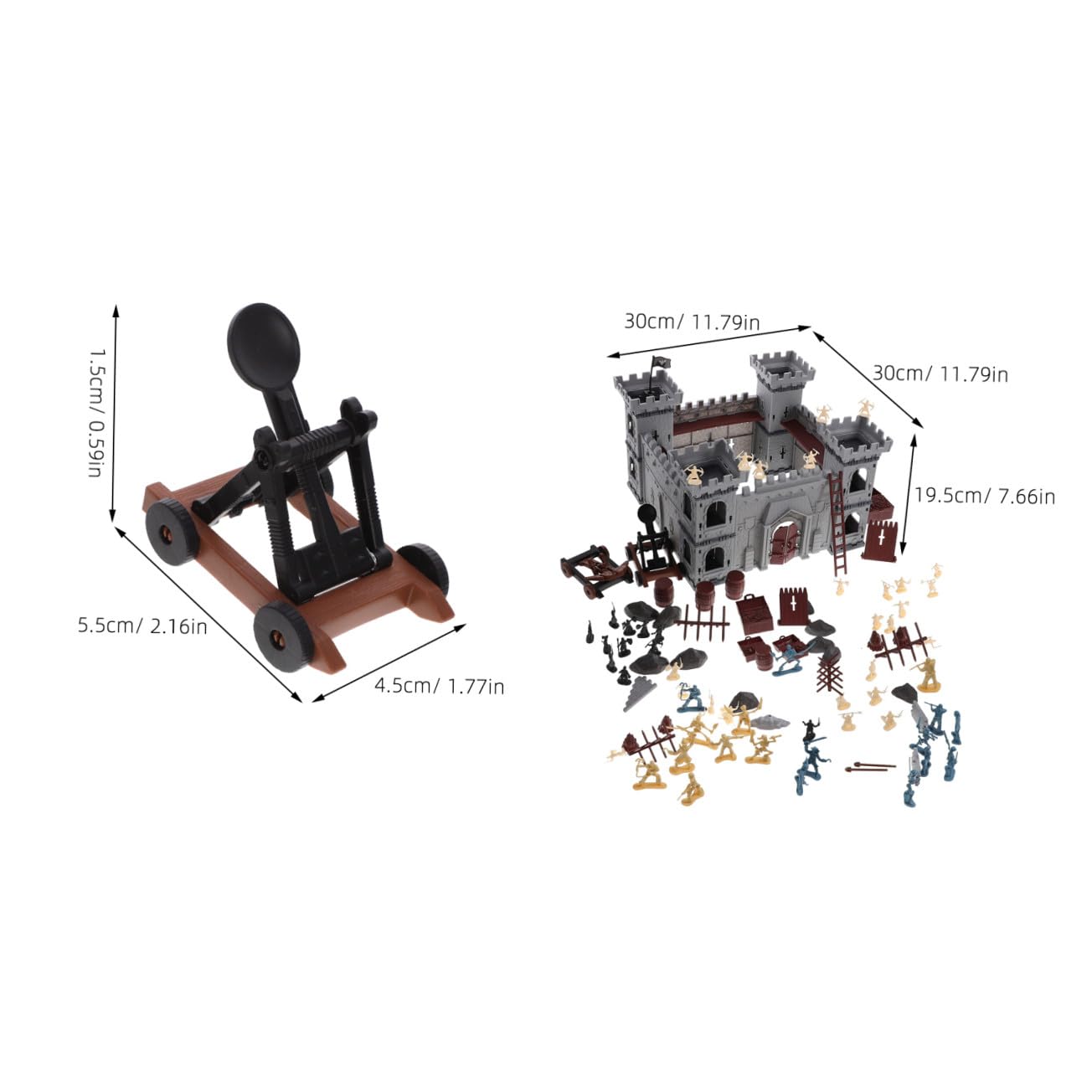 KOMBIUDA Set Castello Medievale Soldatini Pirata 310 Pezzi Plastico | Accessorio in Busta Incluso, Stile Tema Pirata, per Feste Speciali e Compleanni