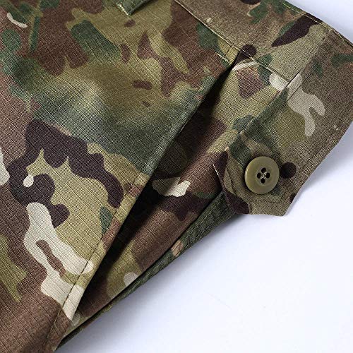 Akarmy Unisex Lightweight Military Camo Tactical Camo Hunting Combat Bdu Uniform Army Suit Set Mcf Cp #TOP4