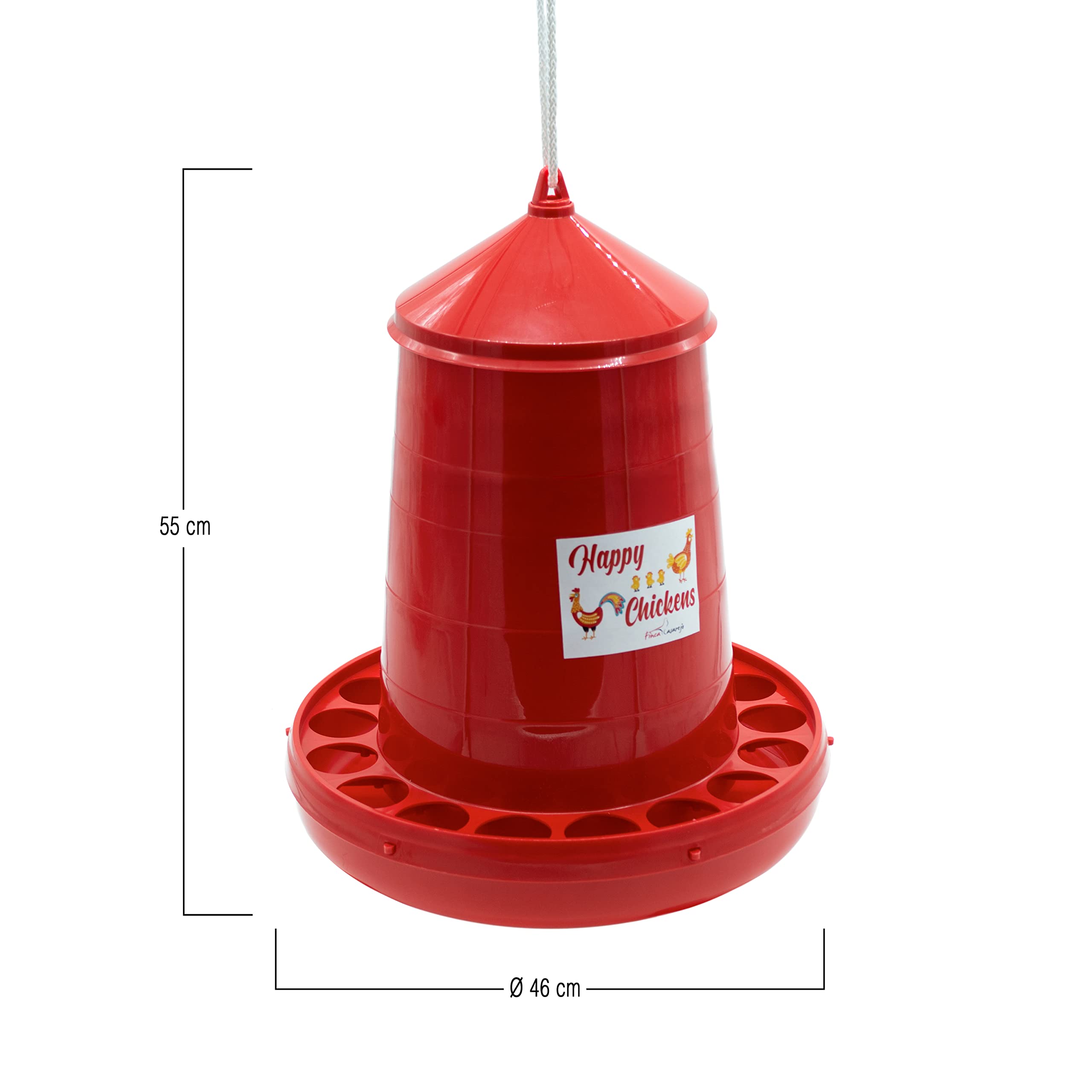 FINCA CASAREJO Pacco Mangiatoia e Abbeveratoio per Galline e Altri Uccelli da Cortile Grande 16 kg/10 litri