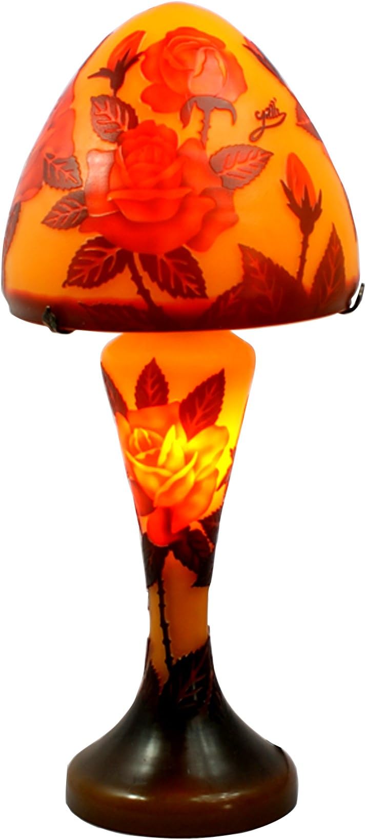 mervy Living Room Lamp Emile Galle H40 cm Diameter Dome 18 cm Real Glass L959