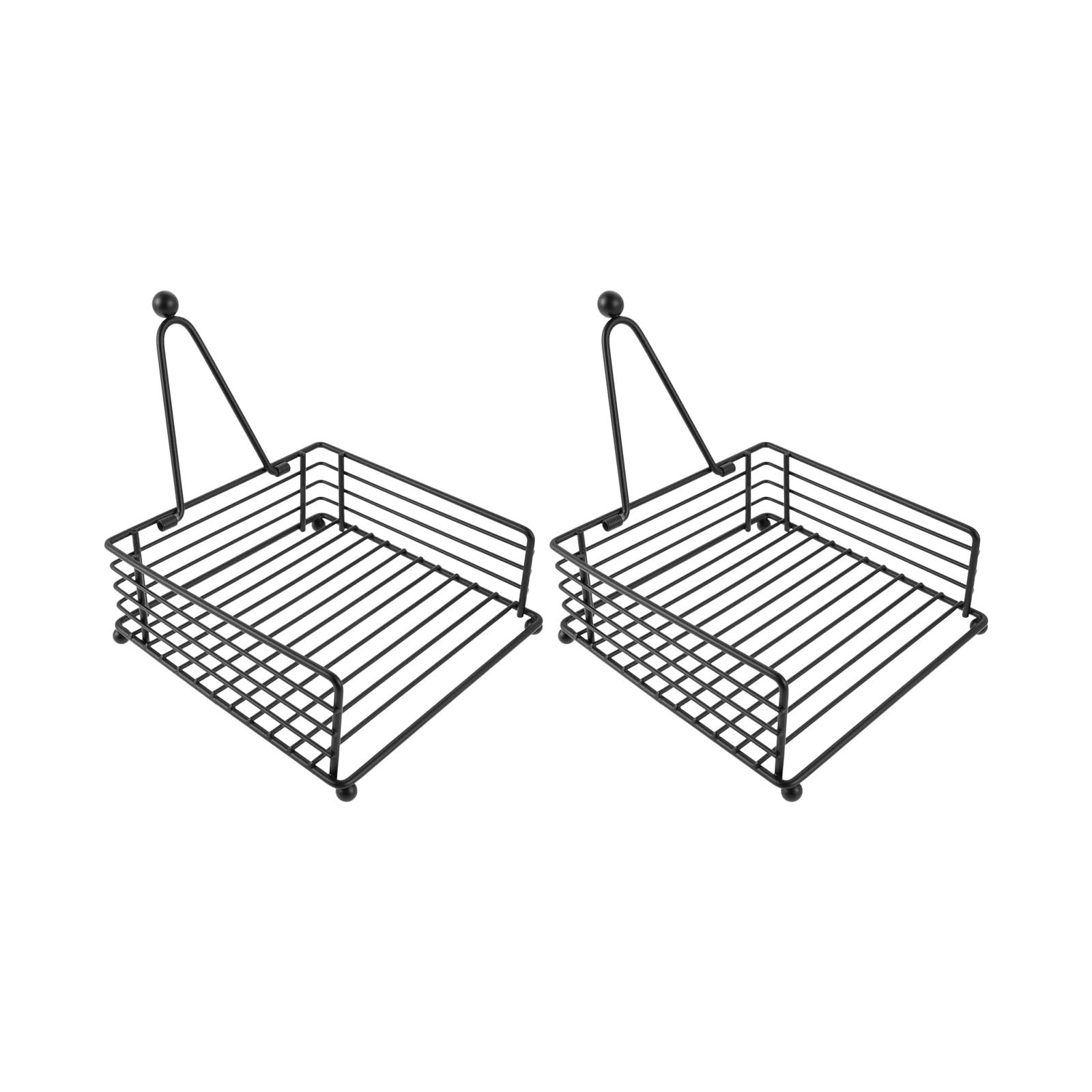 Servilletero de hierro negro, 2 uds., para servilleta Metal con barra papel ponderada
