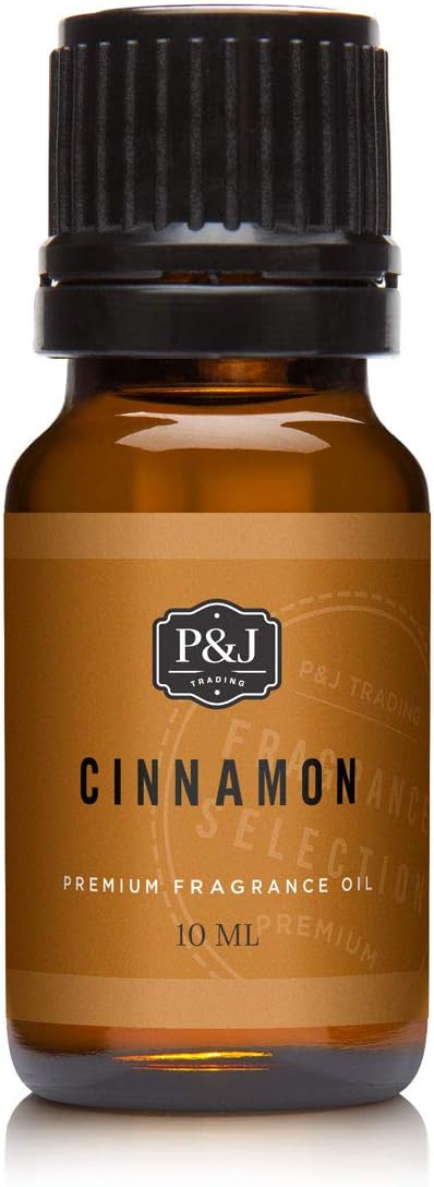 P&J Fragrance Oil | Cinnamon Oil 10ml - Candle Scents for Candle Making, Freshie Scents, Soap Making Supplies, Diffuser Oil Scents
