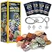 NATIONAL GEOGRAPHIC Rock Tumbler Refill Kit - Jasper Mix of 8 varieties including Mookaite and Kabamba - Comes with 4 grades of Grit, Jewelry Fastenings and detailed Learning Guide