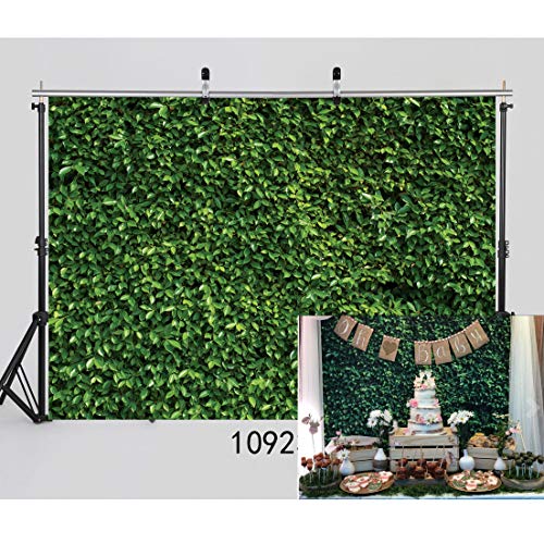 Telón de fondo hojas verdes 7x5 pies para fotografía miniatura 3