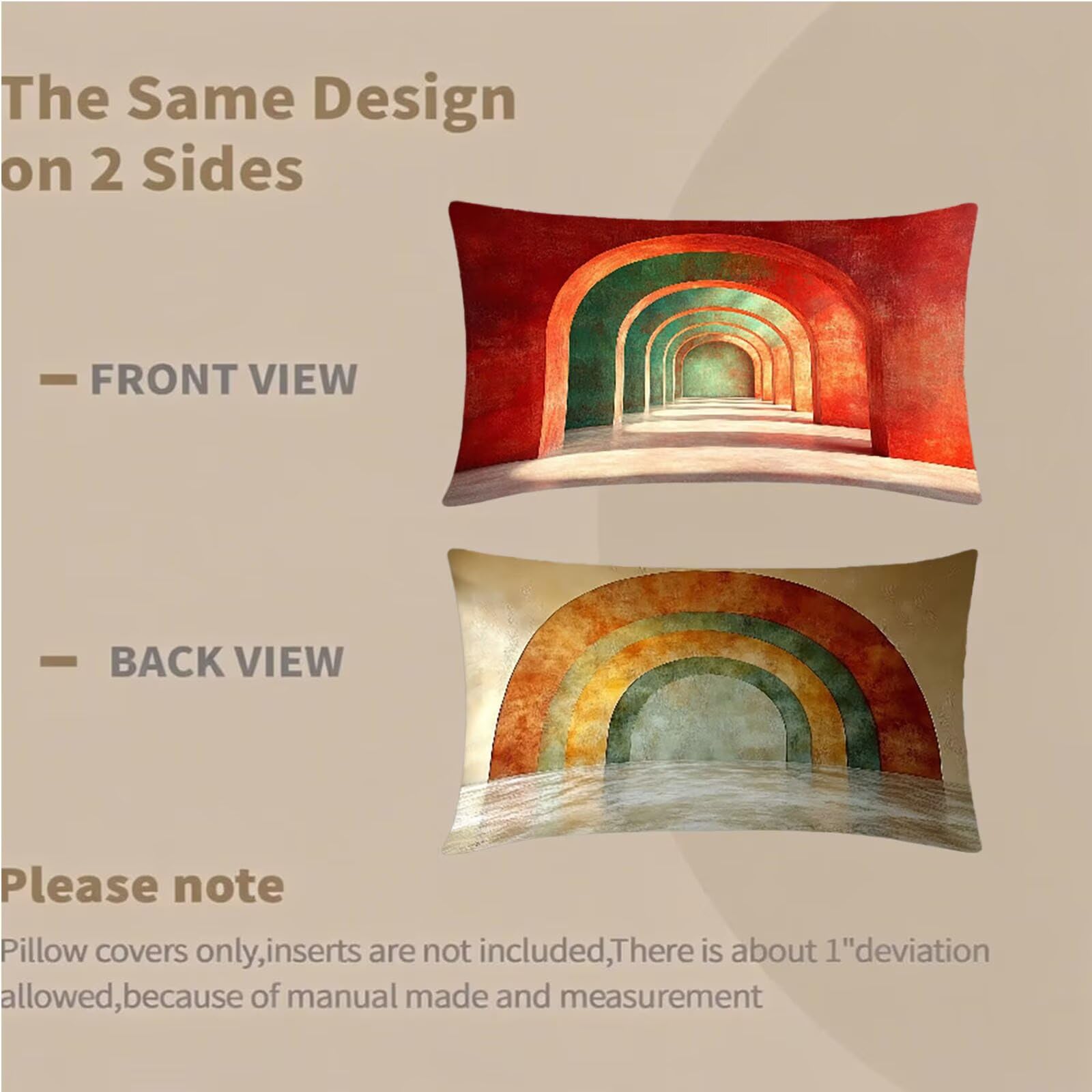 Federe Cuscino 60x80 Set di 2, Rosso Federe Cuscini Divano Lino, Rettangolari Copricuscini 60x80cm Con Cerniera Invisibile, Copricuscino per Camera Letto Casa Decorazioni Regalo, Architettura 2-9542