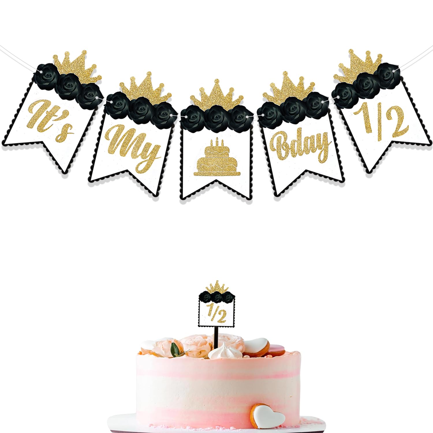 Red Glitter Birthday Banner - Sparkle Party Decor -10
