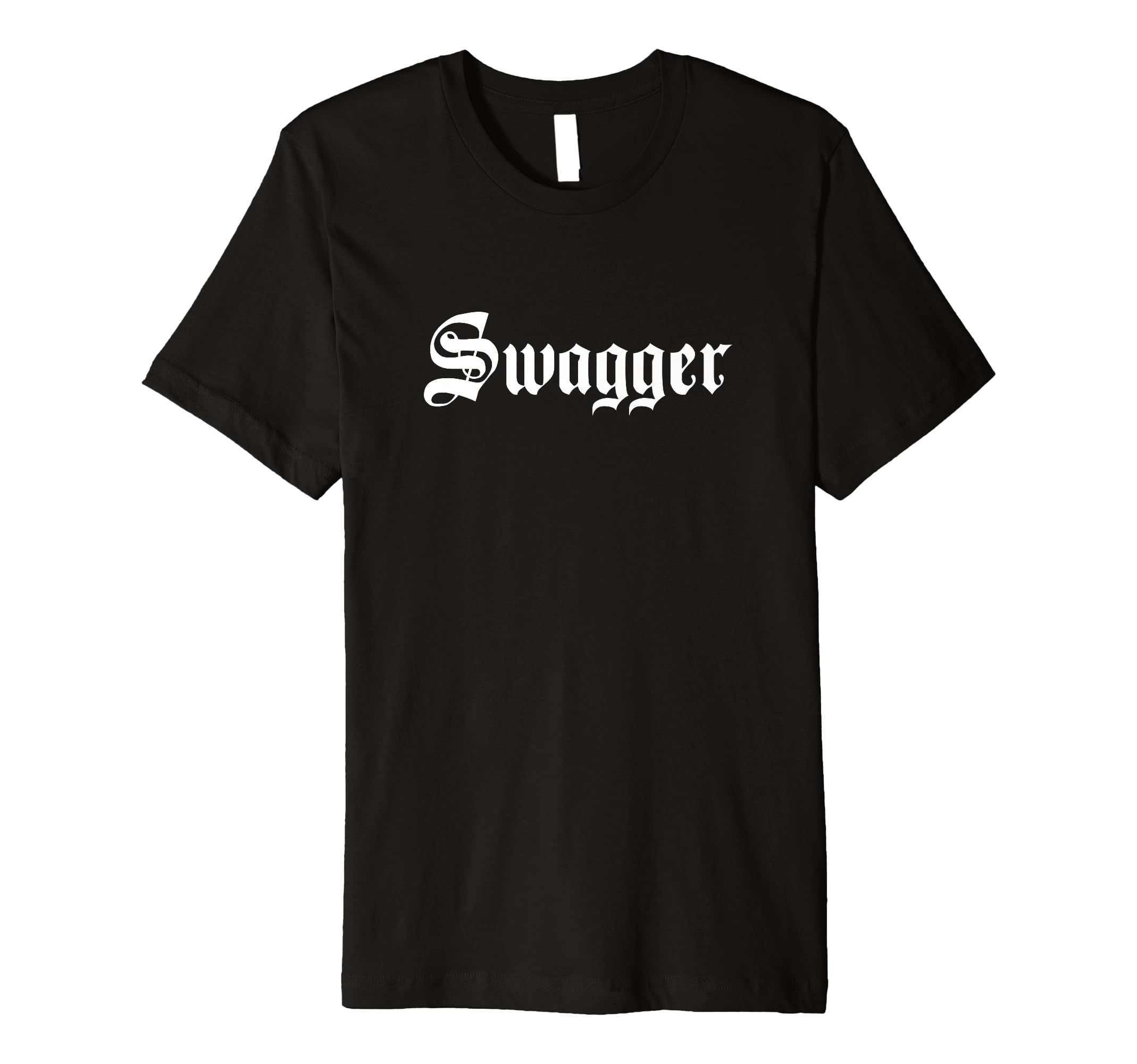 Swagger Calligraphy Text Old School Graphic White Text Premium T-Shirt