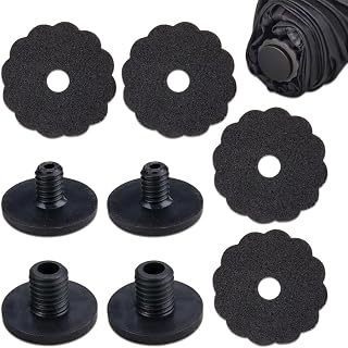 4Pcs Practical Umbrella Top Screw Cap Compact Folding Umbrella Replacement Top Cap with Waterproof Gasket Easy to Install,Fits 6mm & 8mm Thread Travel Umbrella Rain Umbrellas Repair Parts