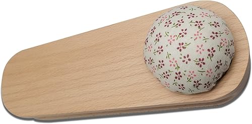 Miniatura 7 de YICBOR 1 unids madera dura sastre clapper, acolchado acolchado y aplanamiento de costuras herramienta con cojín de pasador y escala de doble unidad,