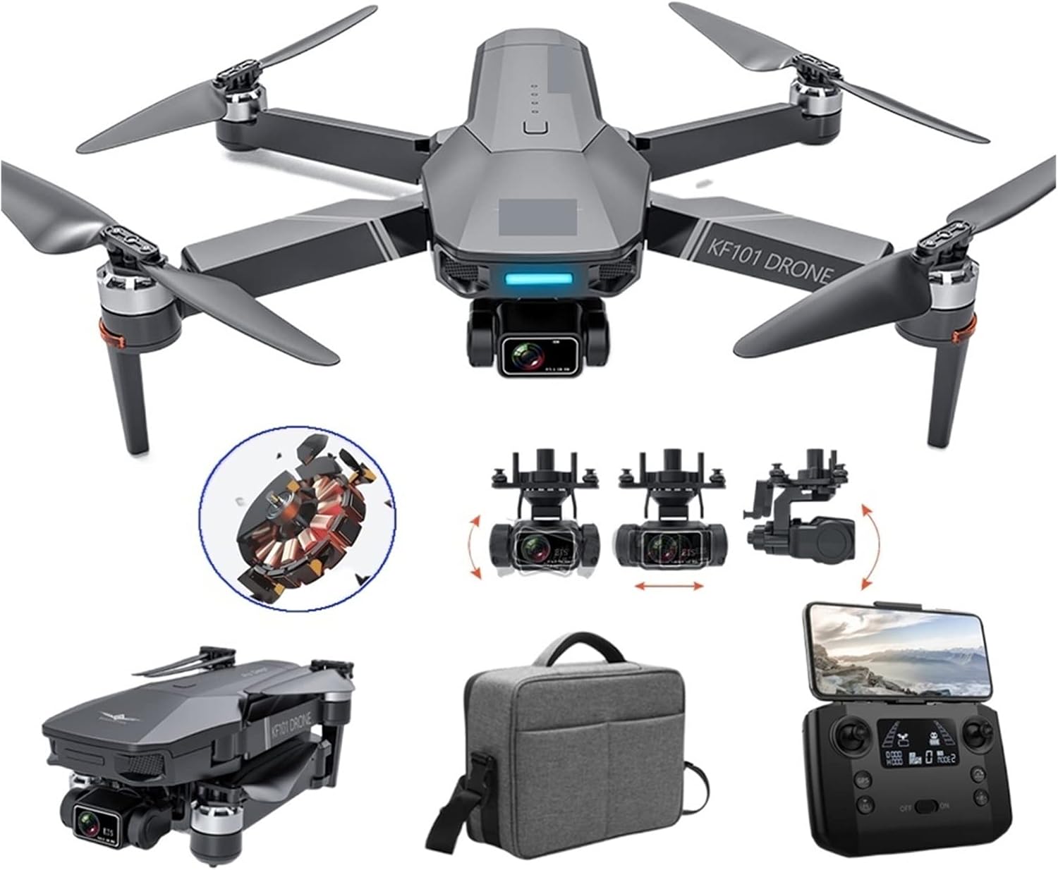 Drone 4k Profesional 8K HD Camera 3- Gimbal Aerial Photography Brushless Foldable Quadcopter RC Dron Toys (Color : 8K-32G-Bag-2B Size : 1)