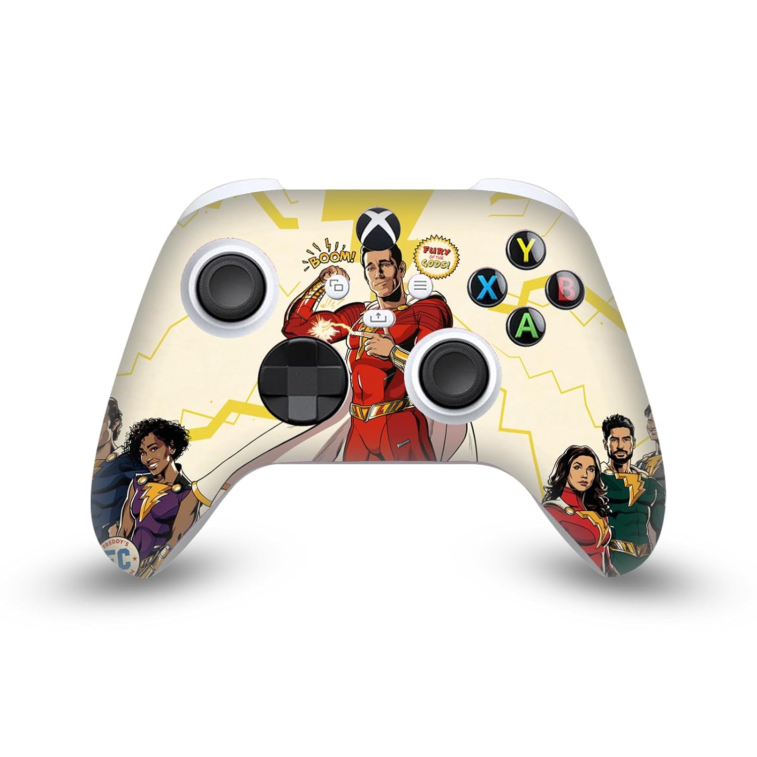 Head Case Designs Officially Licensed Shazam!: Fury Of The Gods Character Art Graphics Game Console Wrap and Game Controller Skin Bundle Compatible With Xbox Series S Console & Controller Bundle