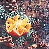 20 Servietten Besondere Weihnachtsgew?rze | Zimt | Orange | Winter | Weihnachten | Tischdeko | Decoupage | Serviettentechnik 33x33cm
