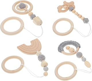 Toyvian 4 Peças Brinquedos De Rack De Ginástica Brinquedos De Madeira Para Bebês Brinquedos De Ginástica Para Bebês Brinquedos De Ginástica Pendurados De Madeira Para Bebês Brinquedos De