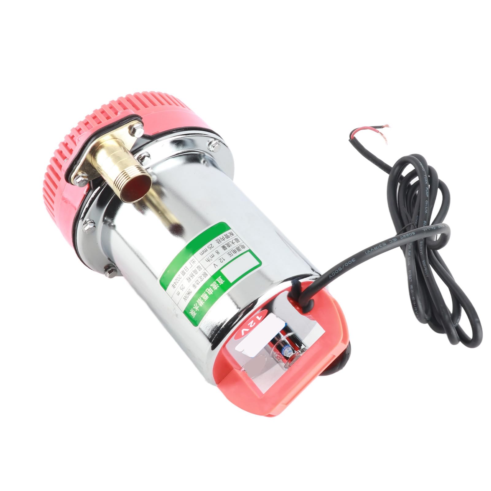 Eujgoov Pompa Sommergibile DC 12V, Pompa per Irrigazione per Pozzi Profondi con Motore in Rame, Potenza 280W per Inverdimento del Giardino e Drenaggio Domestico