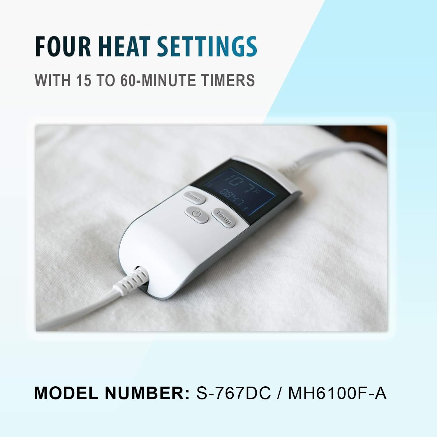 M PAIN MANAGEMENT TECHNOLOGIES ThermoRelief - Almohadilla térmica extra grande con apagado automático para calambres y espalda - Almohadilla eléctrica digital de grado médico extra caliente - Tamaño