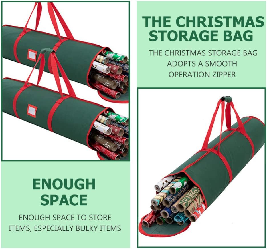 DOITOOL Wrap Organizer Storage Bag Christmas Packing Box Christmas Wrapping Paper Storage Holder