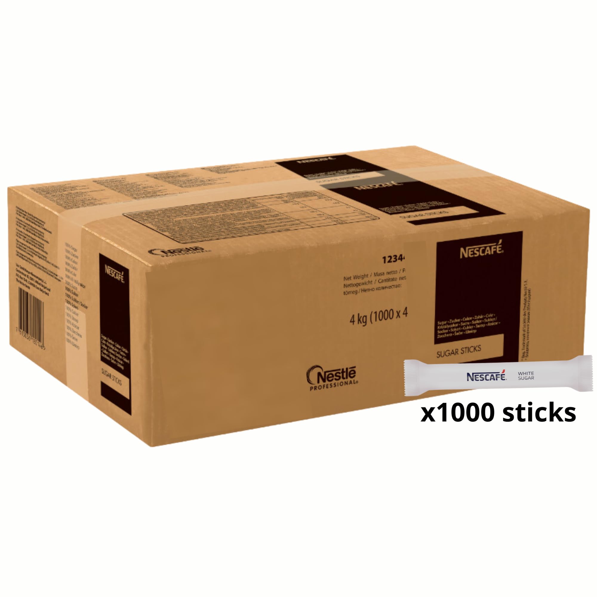 NESCAFÉ Zucchero Bianco, 1000 Bustine da 4g (4kg)