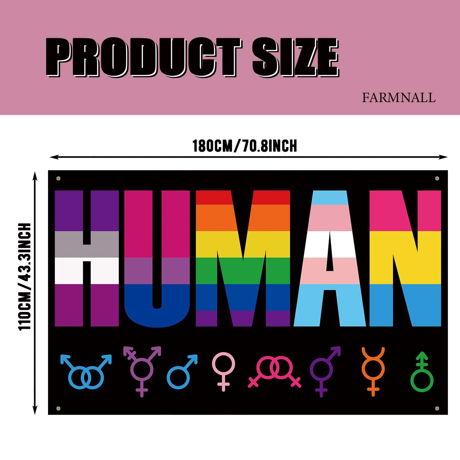 LGBTQ Pride Human Backdrop for Photography Gay Pride Day Month Prom Festival Parade Rainbow Party Decorations and Supplies for Home Party