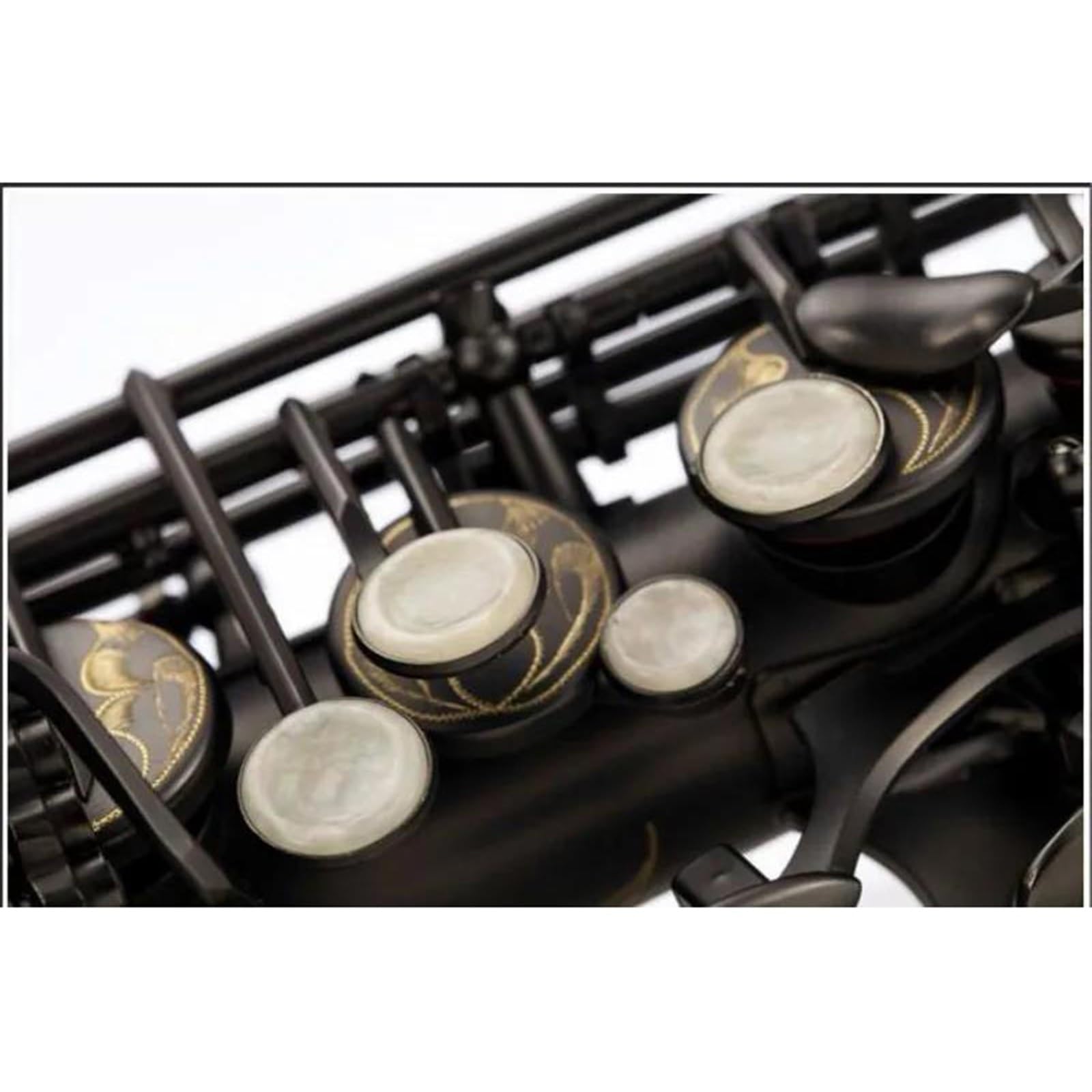 Eb Tune Saksofon Altowy Instrument Muzyczny Unikalny Mosiężny Czarny Niklowany Saksofon E Płaski Saksofon Z Etui profesjonalny Saksofon