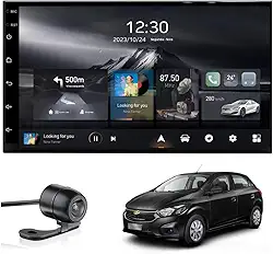 Central Multimídia Onix e Prisma Joy Adak G2 Tela QLED de 7' Polegadas 2GB 64GB Carplay e Android Auto GPS + Câmera de ré