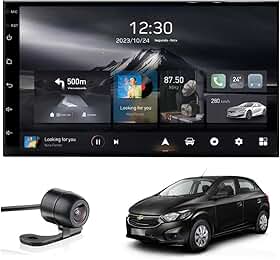 Central Multimídia Onix e Prisma Joy Adak G2 Tela QLED de 7" Polegadas 2GB 64GB Carplay e Android Auto GPS + Câmera de ré