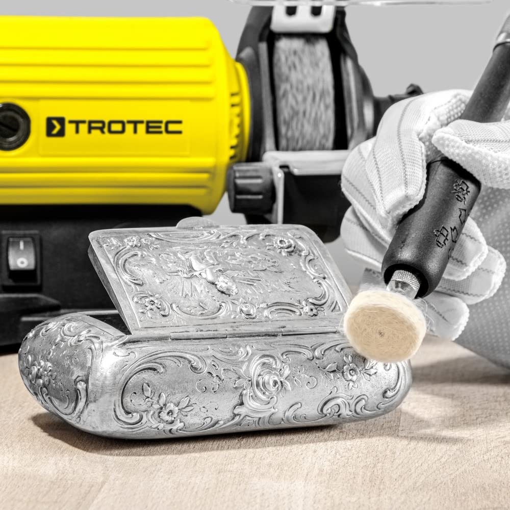 TROTEC Esmeriladora doble PBGS 10-120 | Amoladora doble Herramienta multifuncional herramienta rotativa incl. juego de accesorios de 100 piezas