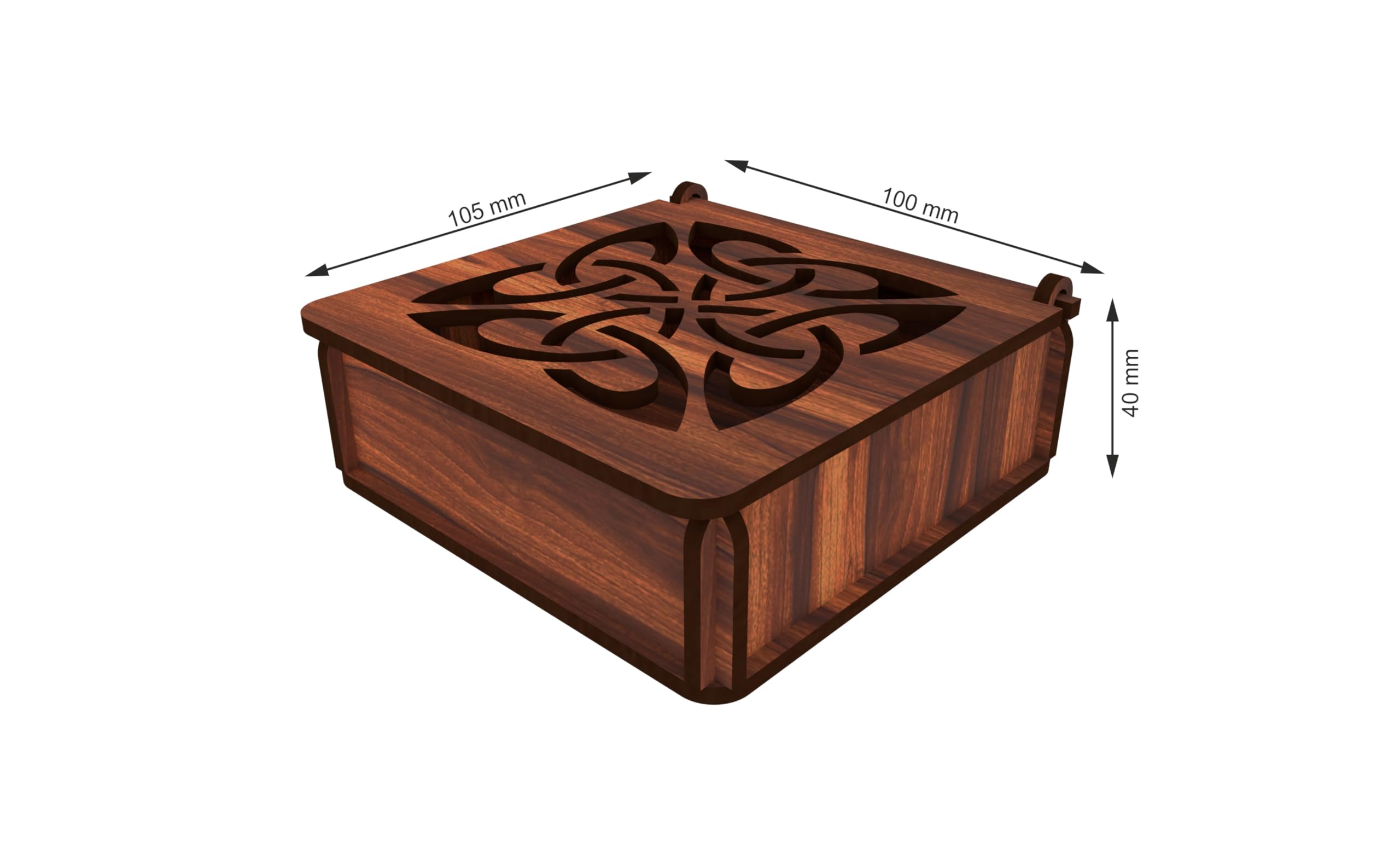 12 FOX Wooden Tea Coaster Asian Red Wood Handcrafted Coasters Home Kitchen for Tea & Coffee Table Décor Set of 6 |10.5x10cm TCCOST025D 1