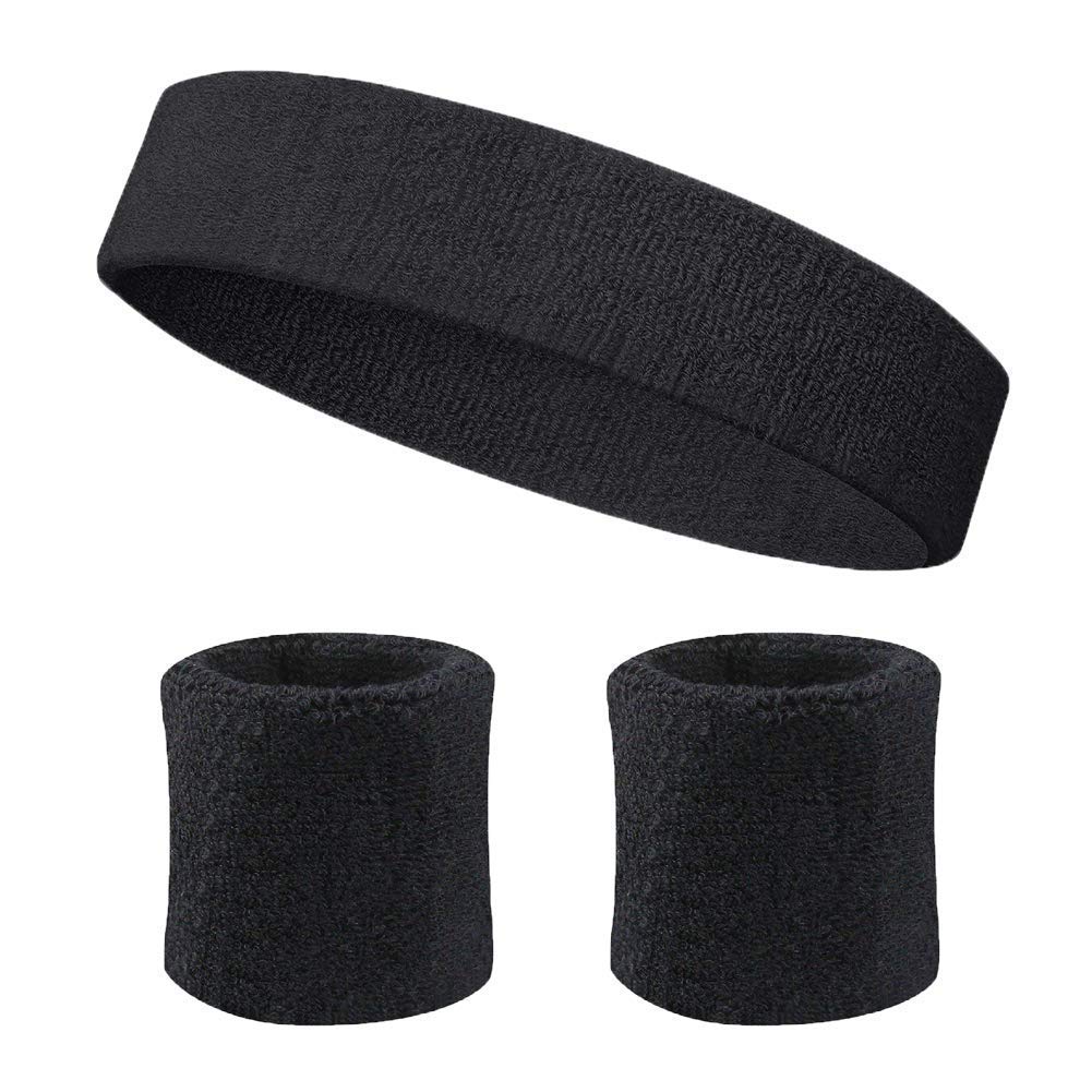 Benstar Sweatband Wrist & Head Band/Wrist Support for Gym & Sports Activities (Black) (B0CDPHBGH1) Amazon Price History, Amazon Price Tracker