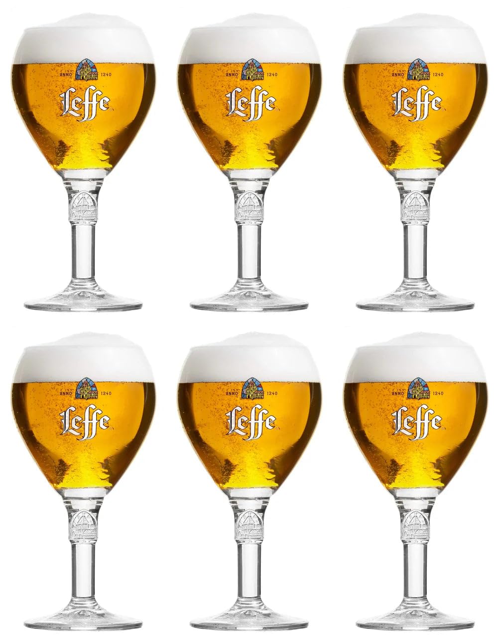 Leffe Verre de 25 cl Modèle 2016, Set 6 Glas