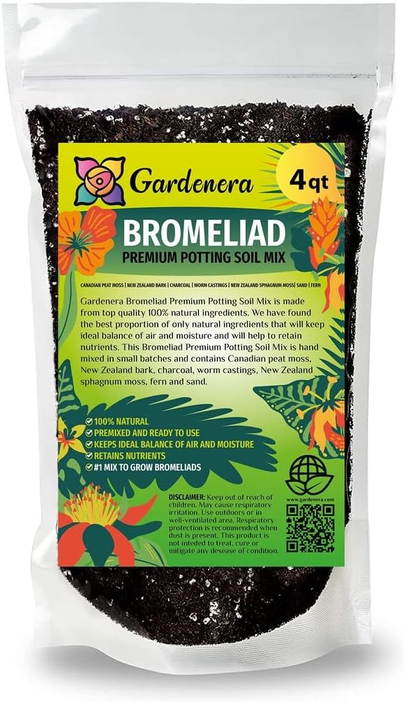 Gardenera Bromeliad Planting Soil - Nurture Your Plants with a Premium Potting Mix - 10 QUARTS