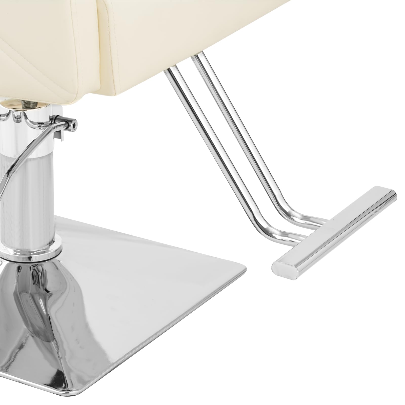 Physa Sillón de Peluquería Carlisle con Reposapiés y Altura de Asiento de 49-63 cm para hasta 150 kg Beis Sillón de barbería Silla de peluquería Silla de barbería
